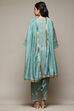 Sap Green Cotton Blend Kalidar Kurta Salwar Suit Set image number 4