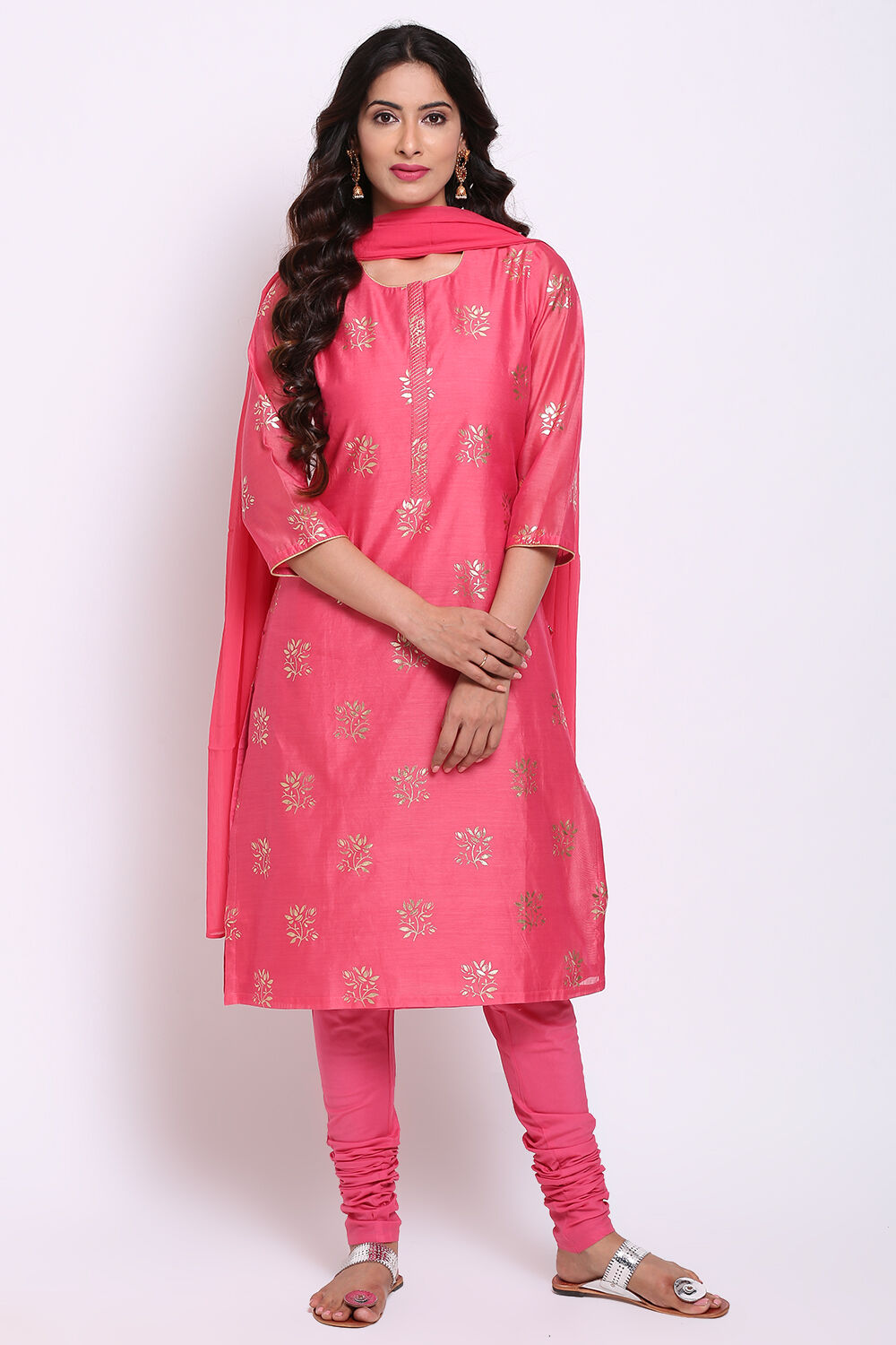 Poly cotton churidar sales