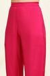 Orange Silk Blend Bandhej Crinkled Unstitched Suit Set image number 7
