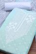Blue Cotton Printed Embroidered Unstitched Suit Set image number 1