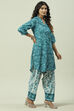 Red Cotton Straight Kurta Relaxed Salwar Suit Set image number 5