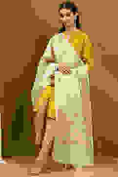 Cream-Colored Floral Yarn-Dyed Festive Dupatta image number 0