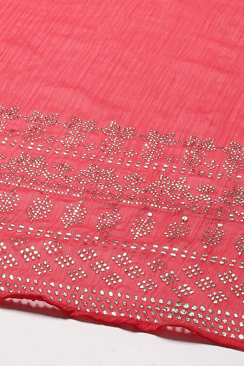 Red Polyester Printed Dupatta image number 1