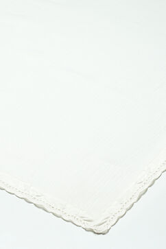 Off White Cotton Anarkali Suit Set image number 3