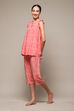 Coral Rayon Printed 2 Piece Sleepwear Set image number 3