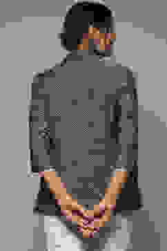 Marble Carbon Viscose Printed Jacket image number 4