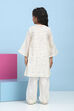 White Poly Chanderi Solid A-Line Suit Set image number 4