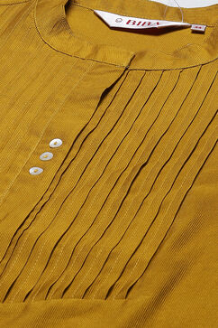 Mustard Poly Viscose Straight 2 Piece Set image number 1