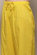 Lime Yellow Viscose Gathered Suit Set image number 2