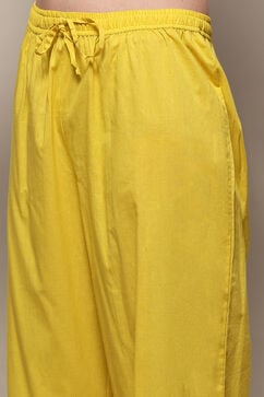 Lime Yellow Viscose Gathered Suit Set image number 2