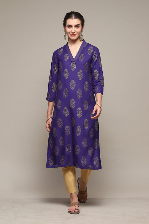 Red LIVA Straight Printed Kurta image number 5