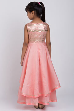 Peach Poly Modal Flared Gown image number 4