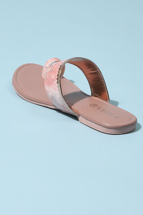 Peach Pu Ring Toe Sandals image number 4