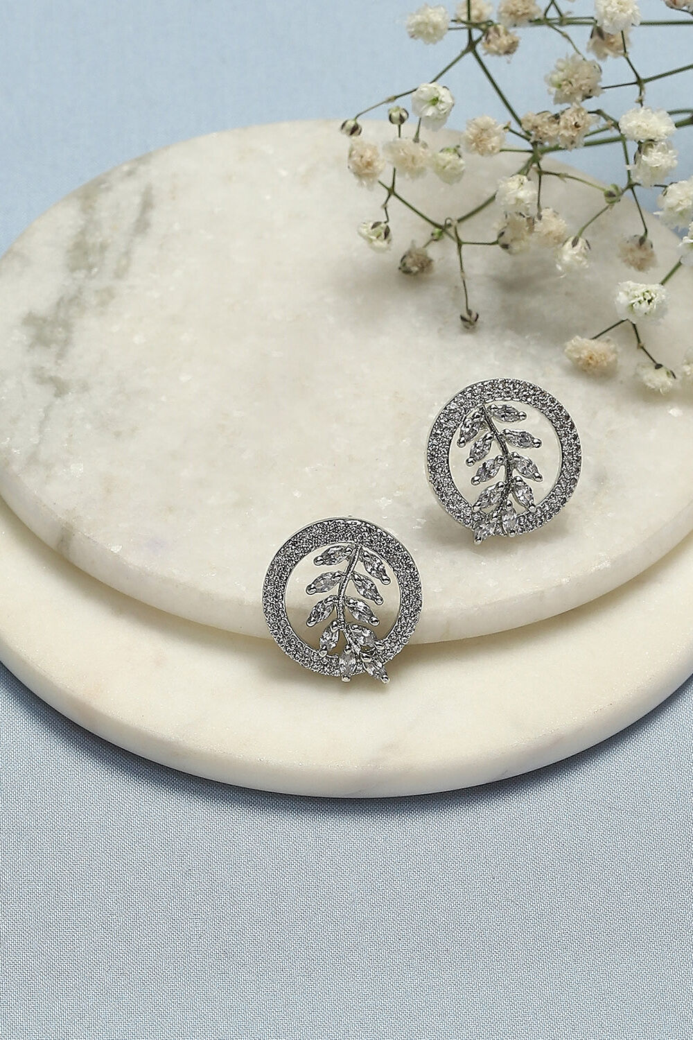 White Brass Earrings image number 0