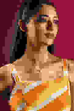 Gold Brass Necklace image number 3