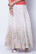Off White Gold Metallic Print Skirt image number 2