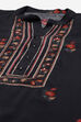 Black Cotton Silk Easy Stitch Suit Set image number 1