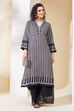 Black Viscose Rayon Straight Kurta