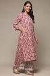 Magenta Rayon Straight Kurta Palazzo Suit Set image number 5