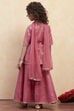 Blush Pink Polyester Peplum Lehenga Set image number 4