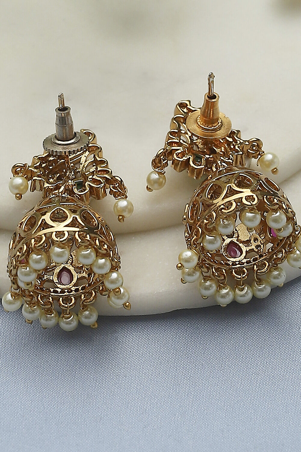 Gold Alloy Jhumka image number 2