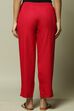 Fuschia Cotton Straight Pant image number 4