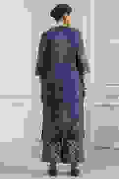 Blue Cotton Printed Straight Suit Set image number 4