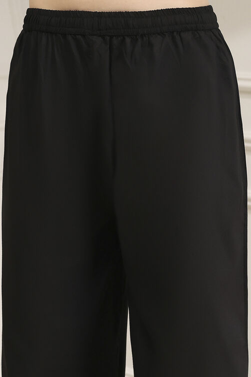 Black Dyed Gathered Suit Set image number 2