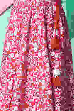 Red Cotton Short Top Lehenga Set image number 2