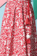 Red Cotton Short Top Lehenga Set image number 2