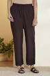 Chocolate Cotton Straight Palazzos image number 0