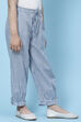 Blue Cotton Straight Yarndyed Pant image number 3