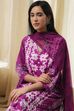 Berry Purple Cotton Straight Suit Set image number 7
