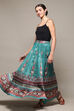 Teal Art Silk Skirt image number 0
