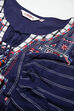Blue Cotton Flared Fusion Wear Dress image number 1
