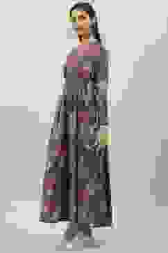 Pink Flared Printed Dress image number 2