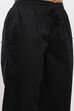 Black Cotton Solid Pant image number 1