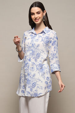 White Rayon Straight Kurti image number 2