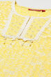 Lemon Yellow Cotton A-Line Kurta Regular Pants 2 Piece Set image number 1