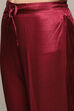 Orange Printed Viscose Straight Kurta Regular Pants Suit Set image number 2