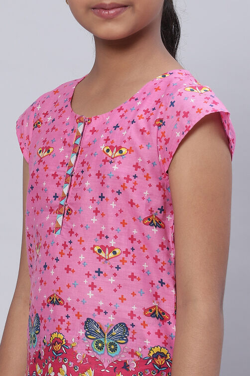 Pink Cotton Printed Top image number 1