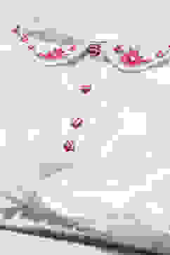 White Shirt Style Top teamed with Pink printed Lehenga Set image number 1