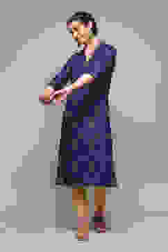 Pink & Purple LIVA Straight Printed Kurta image number 0