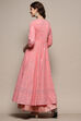 Off White Cotton Anarkali Lehenga Set image number 5