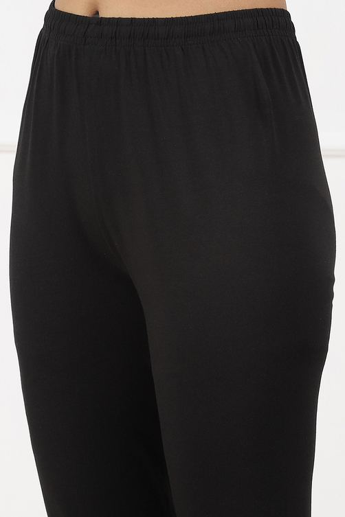 Camel Cotton Blend Solid Churidar image number 1