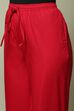 Fuschia Cotton Straight Pant image number 1