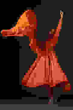 Rohit Bal Orange Cotton Silk Anarkali Printed Suit Set image number 9