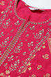 Pink Rayon Straight Kurta Pants Set image number 1