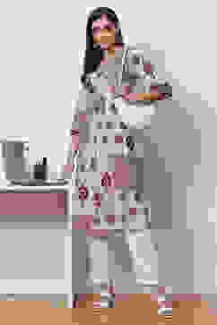 Plum Cotton Straight Kurta image number 5