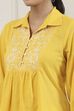 Yellow Cotton Regular Short Kurti image number 1